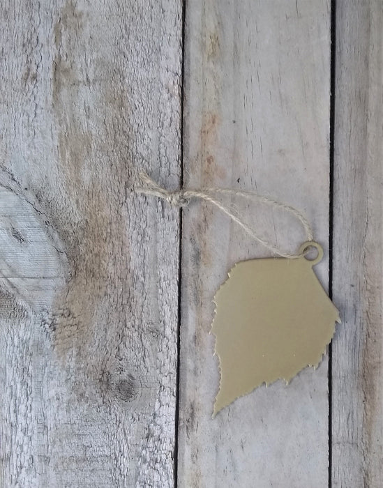 Paper Birch Leaf Ornament - Gold