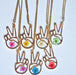 Peace Sign Hand Botanical Necklace x 7