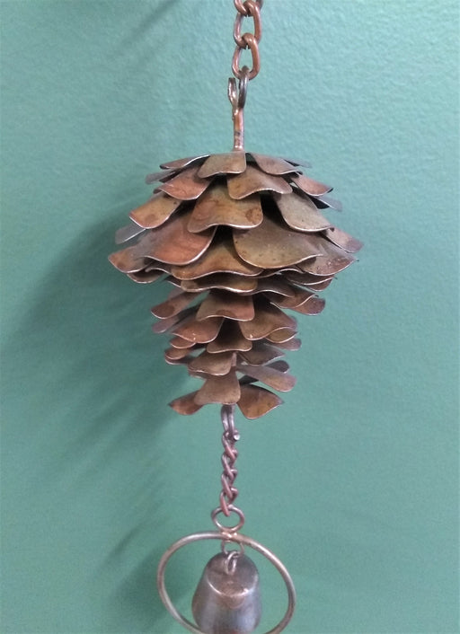 Pine Cone Flamed Hanging Ornament - detail close-up