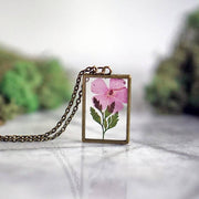 Phlox and Fern Necklace