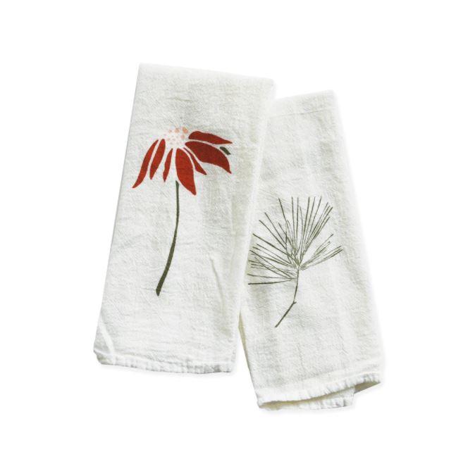 Poinsettia and Pine Napkins