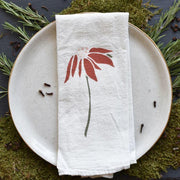 Poinsettia Napkin on plate