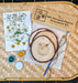 DIY Pressed Flower Ornament Kits - Forest Green & Mustard - closeup