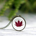 Pretty pickle Red Maple Leaf Necklace