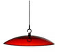 Mosaic Birds 15" Glass Baffle Weather Dome - Ruby Red