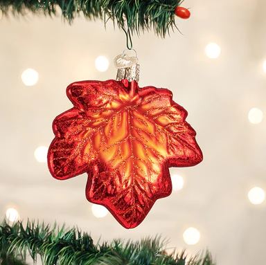 Red Maple Leaf Ornament