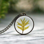 Red Oak Leaf Necklace
