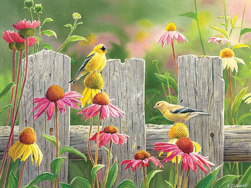 Pink and Gold finch 275 Piece Jigsaw Puzzle
