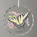 Tiger Swallowtail Butterfly Round Glass Ornament