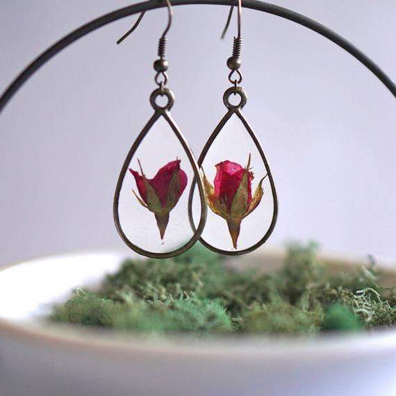 Miniature Rose Earrings 1