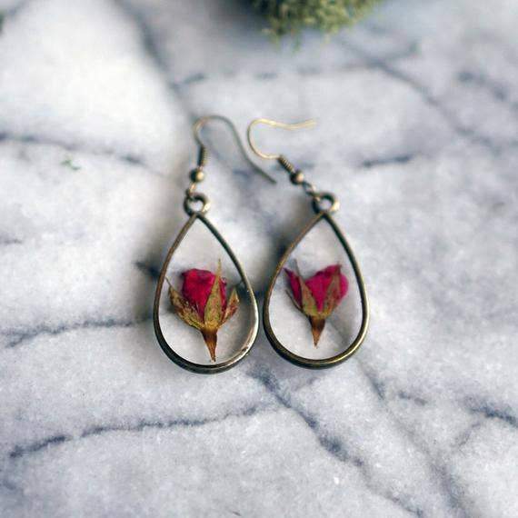Miniature Rose Earrings 2