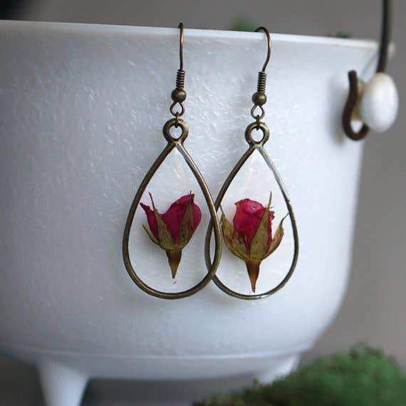 Miniature Rose Earrings 4