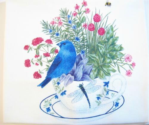 Blue Bunting flour sack towel