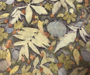 Silk Crepe Infinity Scarf dyed in Weld