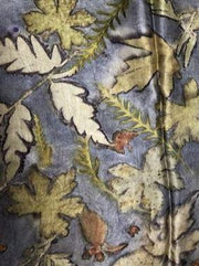 Silk Satin Scarf dyed in Logwood