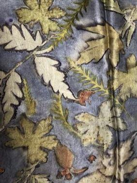 Silk Satin Scarf dyed in Logwood