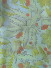 Silk Twill Scarf - Acid Dye- Sumac, Grevillea, Scented Geranium, Eucalyptus, Cranes Bill, Baptista