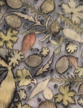 Silk/Wool Blend Scarf dyed in Brazilwood