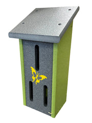 Small Butterfly House in gray and lime 