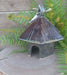 Toad House with Peacock Design - Dark Slate - Small