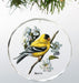 Spring - Goldfinches Round Glass Ornament