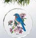 Springtime Jewels- Bluebird Round Glass Ornament