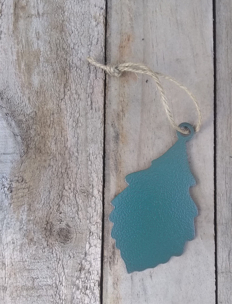 Swamp White Oak Leaf Ornament - Blue Copper