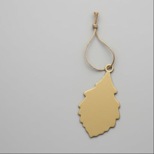 Swamp White Oak Leaf Ornament Gold
