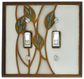 Three Leaves Double Switch Plate Cover