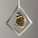 Red Admiral Butterfly Tear Drop Glass Ornament