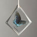 Red-Spotted Purple Butterfly Tear Drop Glass Ornament