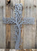 Tree of Life Cross Wall Art - Glossy Silver Vein
