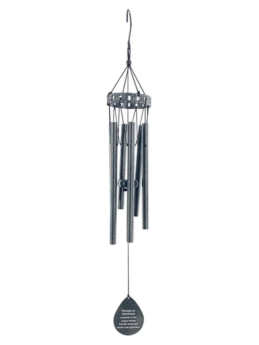 Tree Memorial Wind Chime Black and Silver