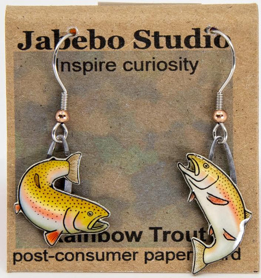 fish lure earrings Rainbow Trout Fish Earrings