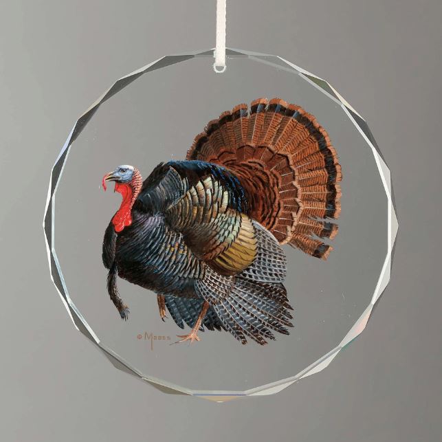Early Spring - Turkey Round Glass Ornament