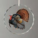 Early Spring - Turkey Round Glass Ornament