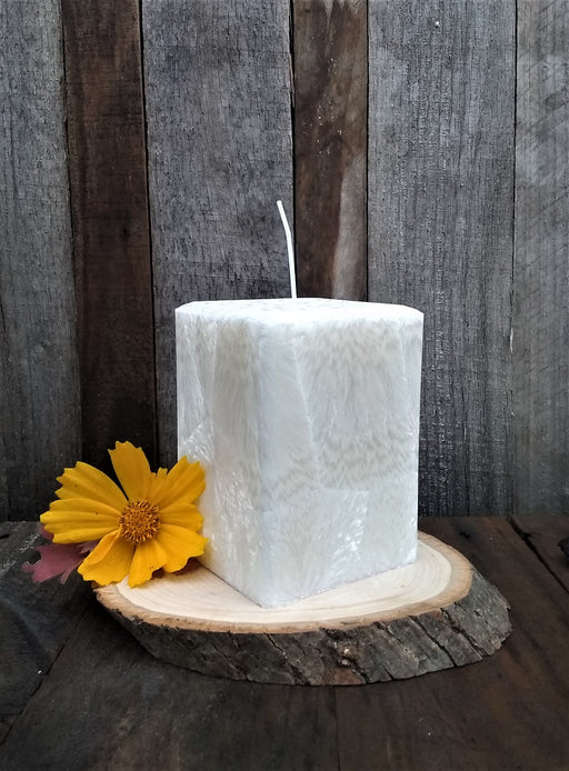Palm Wax Square Pillar Candle - Unscented