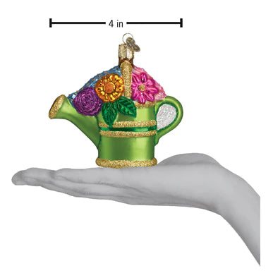 Watering Can Ornament- size comparison