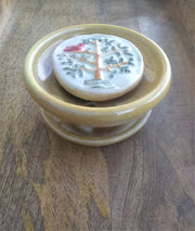Ceramic Double Soap Dish - Cardinal in a Tree - Medium