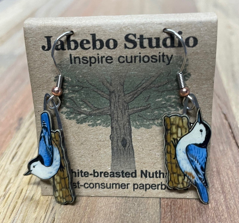 White-Breasted Nuthatch Earrings