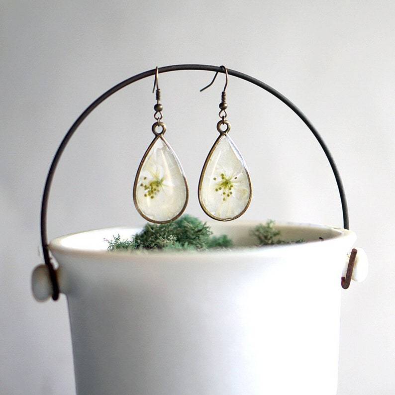 White Larkspur Earrings 2