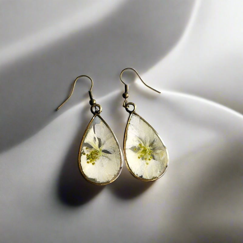 White Larkspur Earrings