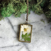 White Larkspur Flower Necklace 3