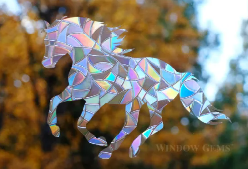 Wild Horses Window Cling - Galloping Horse