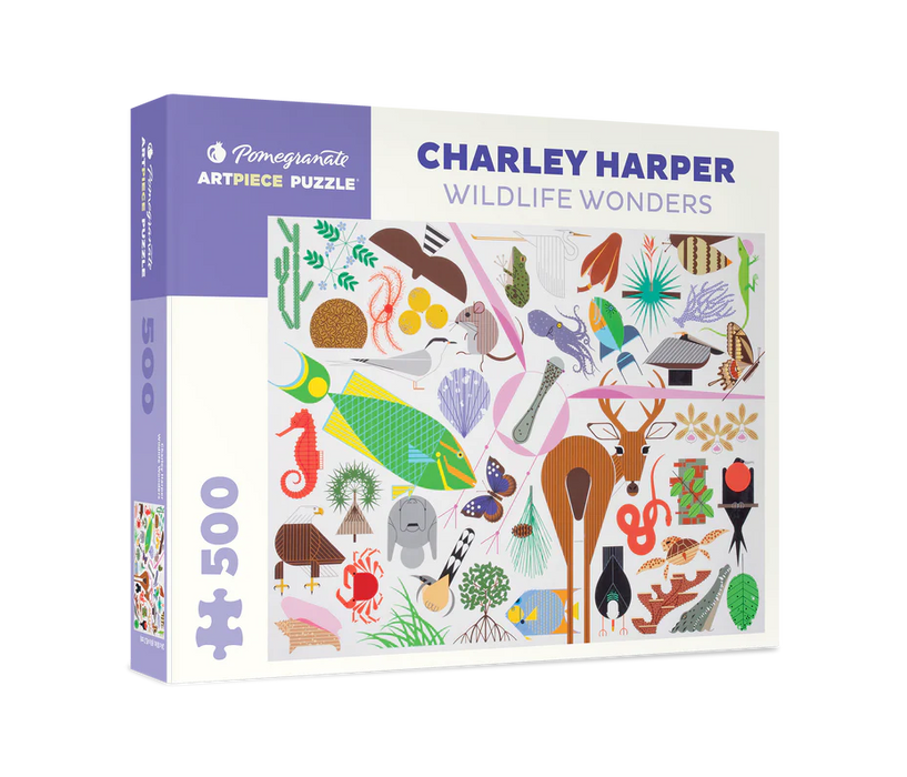 Charley Harper: Wildlife Wonders 500-Piece Jigsaw Puzzle -Box Cover