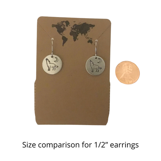 size comparison for 1/2" earrings