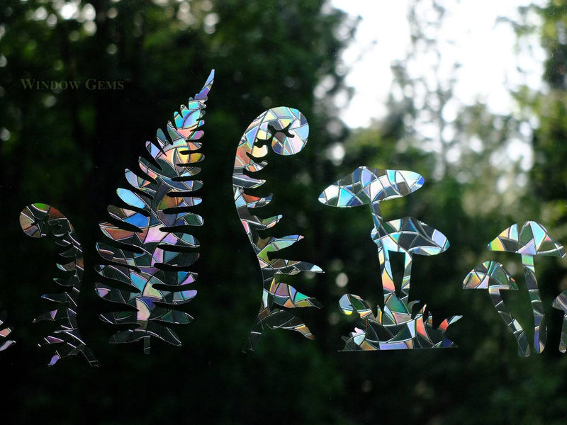 Woodland Mix Window Cling bird Collison 