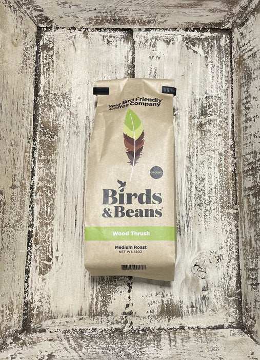 Wood Thrush Medium Roast Ground Coffee in 12 oz bag