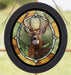 at close range - whitetailed buck stained glass art